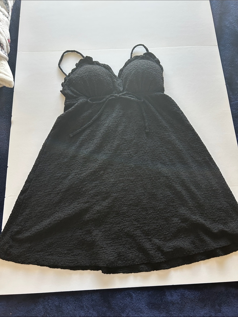 No Boundaries Black Lace-Trim Mini Dress